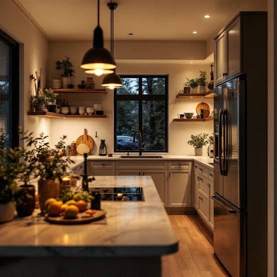 5. Upgrade Your Lighting Lighting has a huge impact on your kitchen's atmosphere. Replace outdated fixtures with modern pendant lights or warm LED bulbs. If your budget is limited, battery-powered under-cabinet lights provide excellent task lighting.
